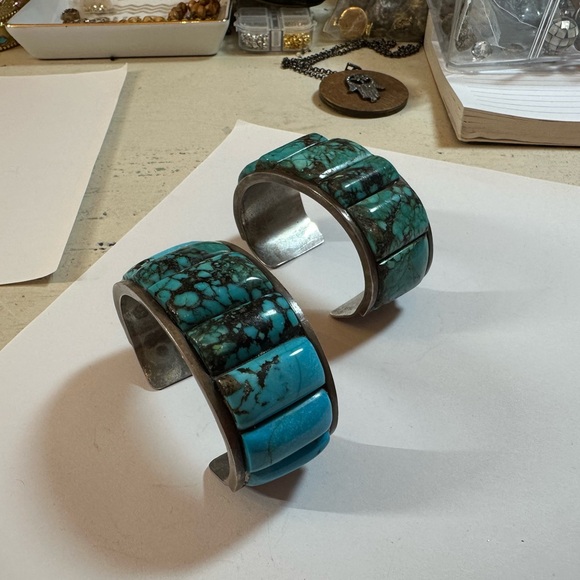 Vintage Turquoise Bangle Bracelet - Picture 4 of 5